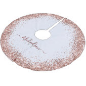 Jupon De Sapin En Polyester Brossé Monogramme Rose Gold Faux-Parties scintillant Girl (Angle)