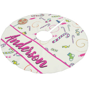 Jupon De Sapin En Polyester Brossé Monogramme rose sucre de canne