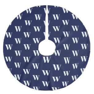 Jupon De Sapin En Polyester Brossé Monographie moderne marine bleu blanc coutume init