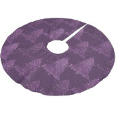 Jupon De Sapin En Polyester Brossé Moody Tree Motif | Noel profond pourpre de prune (Angle)