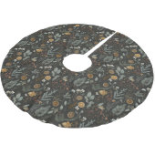 Jupon De Sapin En Polyester Brossé Moody Winter Botanical Motif (Angle)