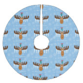 Jupon De Sapin En Polyester Brossé Moosehead_Icicle Antlers_Mistletoe_Merry Kissmoose (Devant)