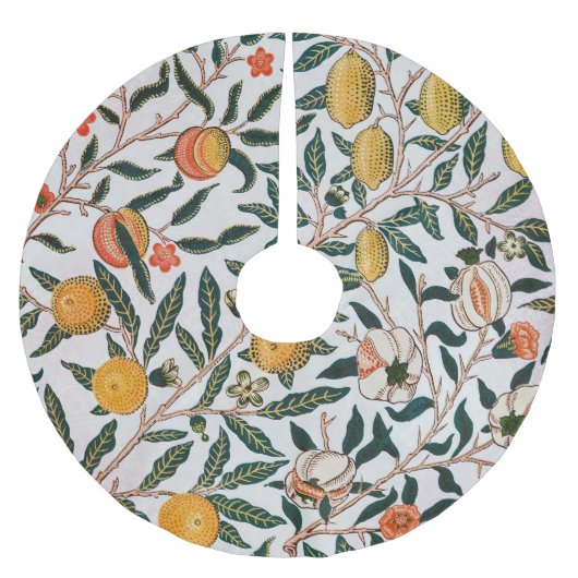 Jupon De Sapin En Polyester Brossé Morris Light Background Antique Pomegrana Pattern (Devant)