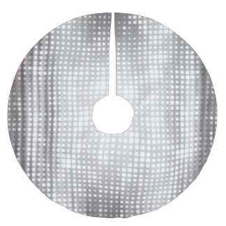 Jupon De Sapin En Polyester Brossé Mosaïque brillante : Abstraite gris brillant.
