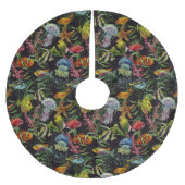 Jupon De Sapin En Polyester Brossé Motif 1 de vie marine d'aquarelle (Devant)