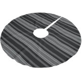 Jupon De Sapin En Polyester Brossé Motif à rayures noir gris moderne (Angle)