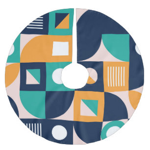 Jupon De Sapin En Polyester Brossé Motif abstrait géométrique : coloré, design modern