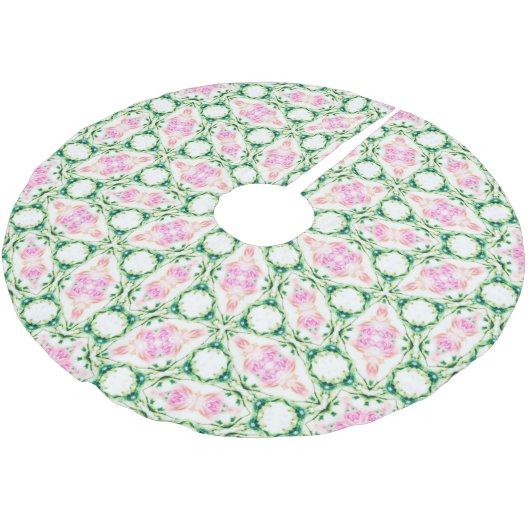 Jupon De Sapin En Polyester Brossé Motif Abstrait géométrique rétro #8 (Angle)