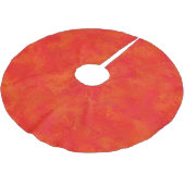 Jupon De Sapin En Polyester Brossé Motif Abstrait Orange Rouge (Angle)