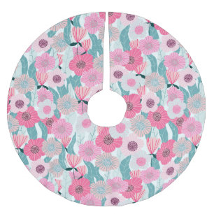Jupon De Sapin En Polyester Brossé Motif Abstrait Pastel Pink