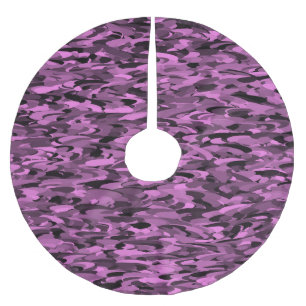 Jupon De Sapin En Polyester Brossé Motif Abstrait Violet Noir