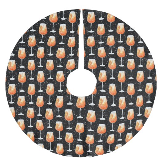 Jupon De Sapin En Polyester Brossé Motif Aperol Spritz (Devant)