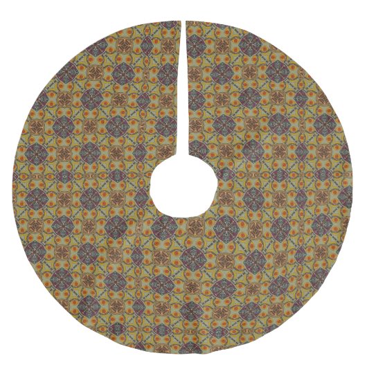 Jupon De Sapin En Polyester Brossé Motif avec galets (Devant)