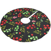 Jupon De Sapin En Polyester Brossé Motif Berries (Angle)