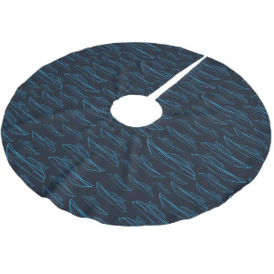 Jupon De Sapin En Polyester Brossé Motif bleu de yacht