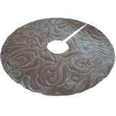 Jupon De Sapin En Polyester Brossé Motif brun rustique de cuir de pays occidental (Angle)