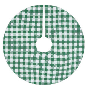 Jupon De Sapin En Polyester Brossé Motif carreau de ferme vert blanc rustique buffalo