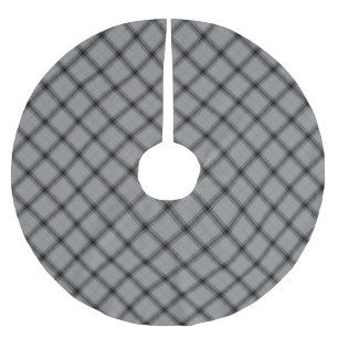 Jupon De Sapin En Polyester Brossé Motif carreaux noir gris blanc vintage en diagonal