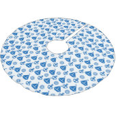 Jupon De Sapin En Polyester Brossé Motif Cartoon Sail Boat (Angle)