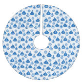 Jupon De Sapin En Polyester Brossé Motif Cartoon Sail Boat (Devant)