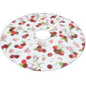 Jupon De Sapin En Polyester Brossé Motif cerise 1 (Angle)