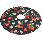 Jupon De Sapin En Polyester Brossé Motif cerise 2 (Angle)
