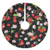 Jupon De Sapin En Polyester Brossé Motif cerise 2 (Devant)