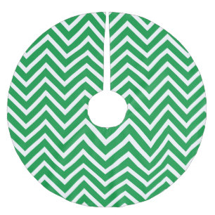 Jupon De Sapin En Polyester Brossé Motif Chevron pour la Saison des Fêtes