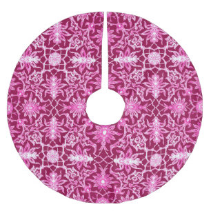 Jupon De Sapin En Polyester Brossé Motif chinois Art Nouveau - Vin Bourgogne
