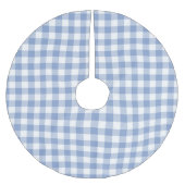 Jupon De Sapin En Polyester Brossé Motif classique En vichy bleu coché (Devant)