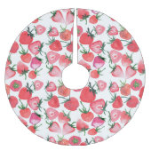 Jupon De Sapin En Polyester Brossé Motif d'aquarelle aux fraises rouges juteuses (Devant)