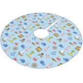 Jupon De Sapin En Polyester Brossé Motif d'art maritime Pixel (Angle)