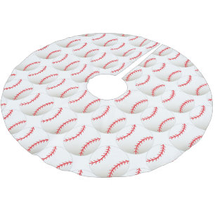 Jupon De Sapin En Polyester Brossé Motif de base-ball