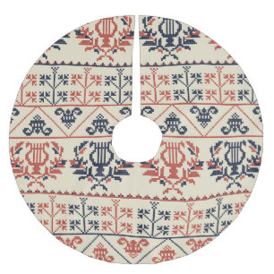 Jupon De Sapin En Polyester Brossé Motif de broderie palestinienne, motif des