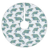 Jupon De Sapin En Polyester Brossé Motif de caméléon (Devant)