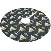 Jupon De Sapin En Polyester Brossé Motif de cocktails Martini (Angle)