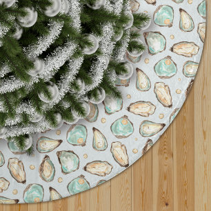 Jupon De Sapin En Polyester Brossé Motif de coquille d'huître côtière