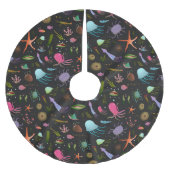 Jupon De Sapin En Polyester Brossé Motif de créatures de mer (Devant)