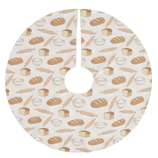 Jupon De Sapin En Polyester Brossé Motif de cuisson cosy (Devant)