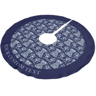 Jupon De Sapin En Polyester Brossé Motif de Damas de Corse Florale