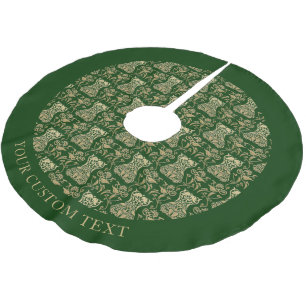Jupon De Sapin En Polyester Brossé Motif de Damas de Corse Florale