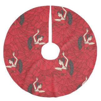 Jupon De Sapin En Polyester Brossé Motif de danse vintage Tango Flamenco