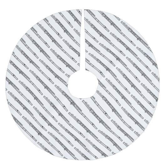 Jupon De Sapin En Polyester Brossé Motif de dessin de flux (Devant)