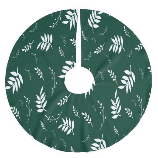 Jupon De Sapin En Polyester Brossé motif de feuille (Devant)