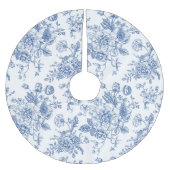 Jupon De Sapin En Polyester Brossé Motif de fleurs bleues (Devant)