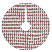 Jupon De Sapin En Polyester Brossé Motif de Jacquard vert et rouge (Devant)