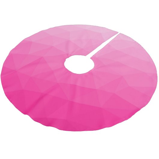 Jupon De Sapin En Polyester Brossé Motif de maillage géométrique rose chaud (Angle)