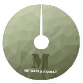 Jupon De Sapin En Polyester Brossé Motif de maille géométrique vert clair de l'armée (Devant)