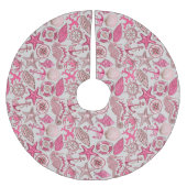 Jupon De Sapin En Polyester Brossé Motif de mer rose (Devant)