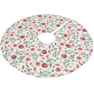 Jupon De Sapin En Polyester Brossé Motif de Noël
